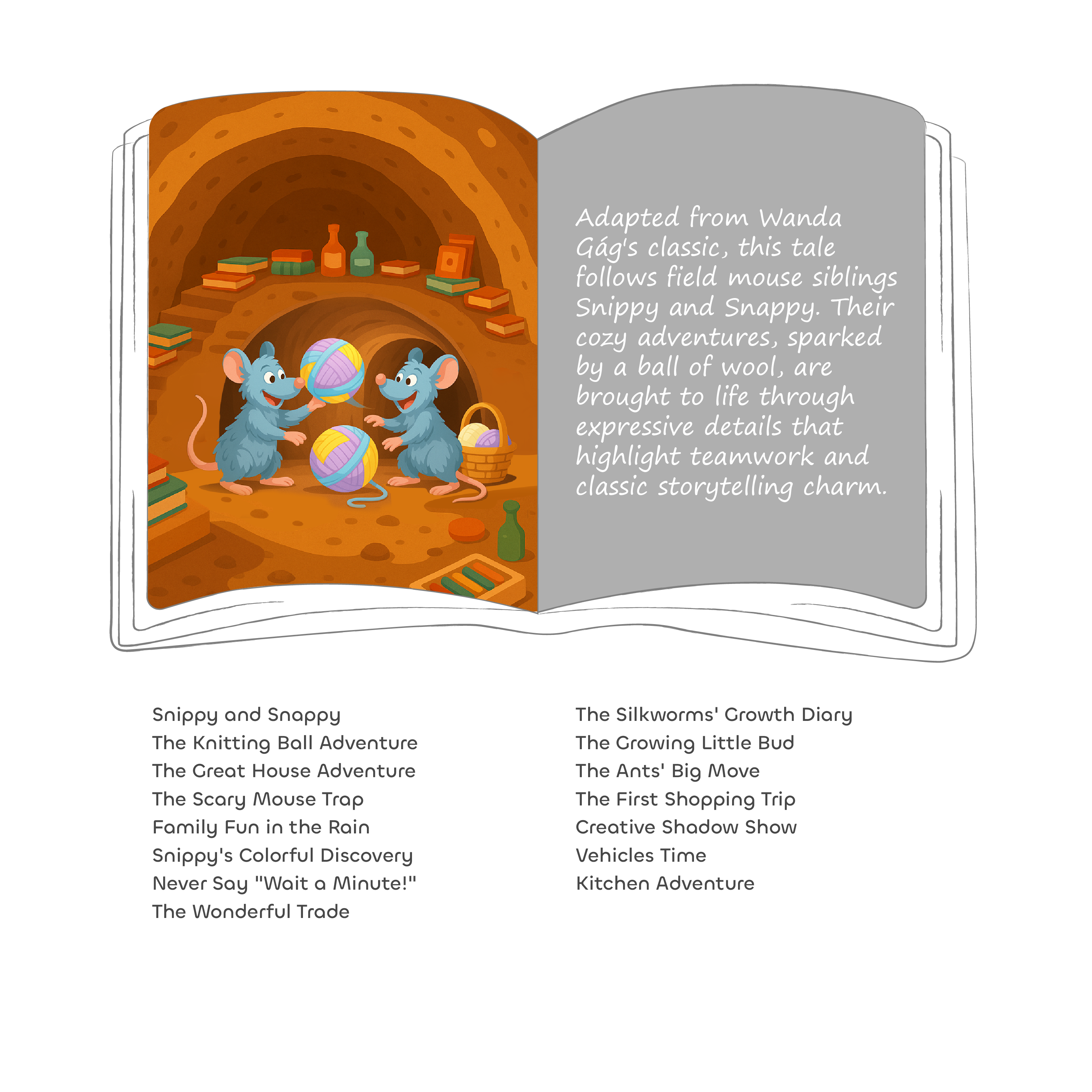 Snippy&Snappy: Wool Ball Temptation—The Field Mice’s World Exploration