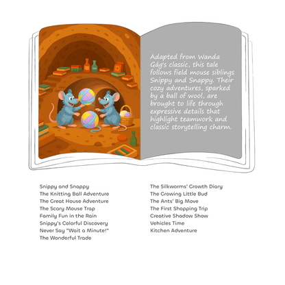 Snippy&Snappy: Wool Ball Temptation—The Field Mice’s World Exploration