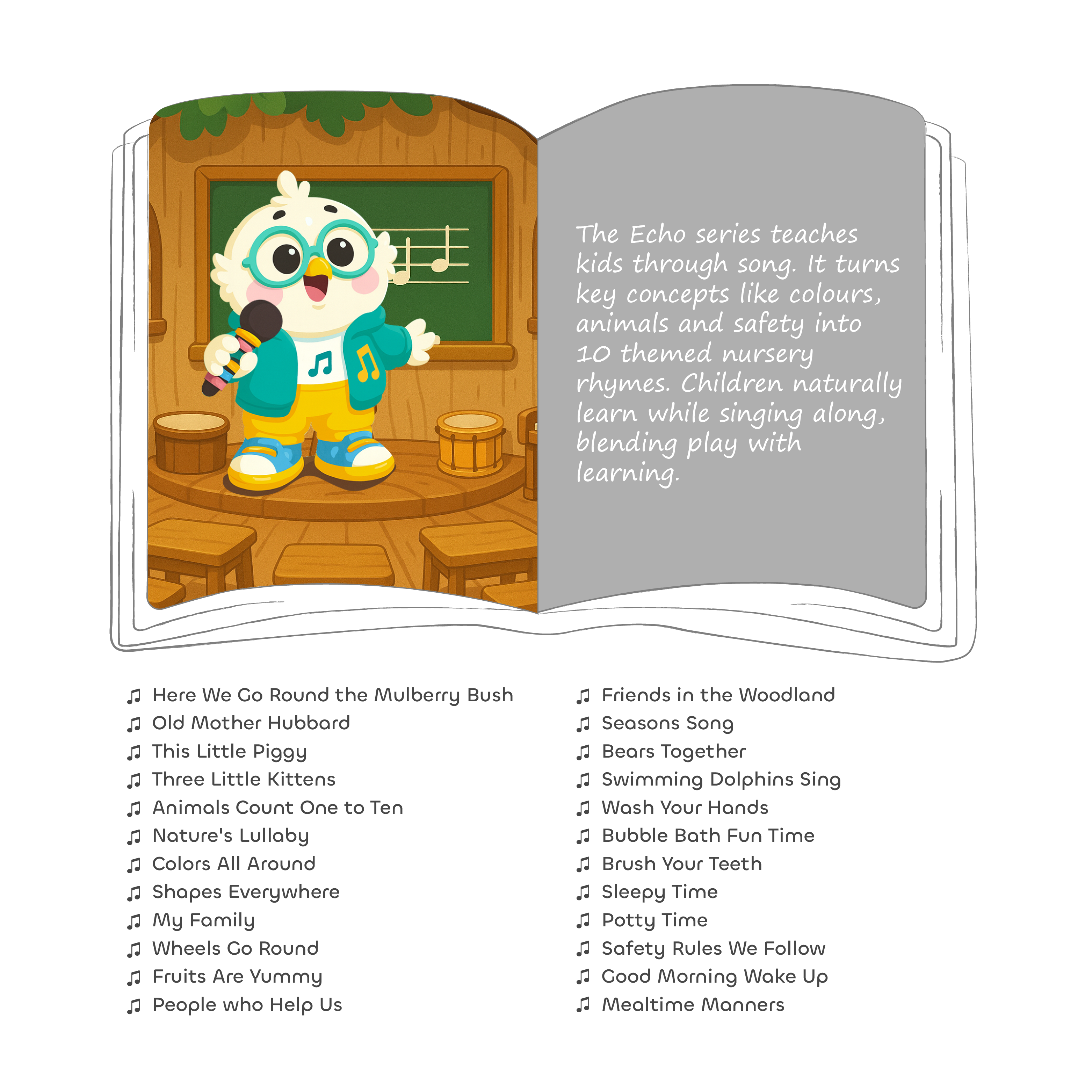 Echo: Cognitive Nursery Rhymes—Animals, Colors & More